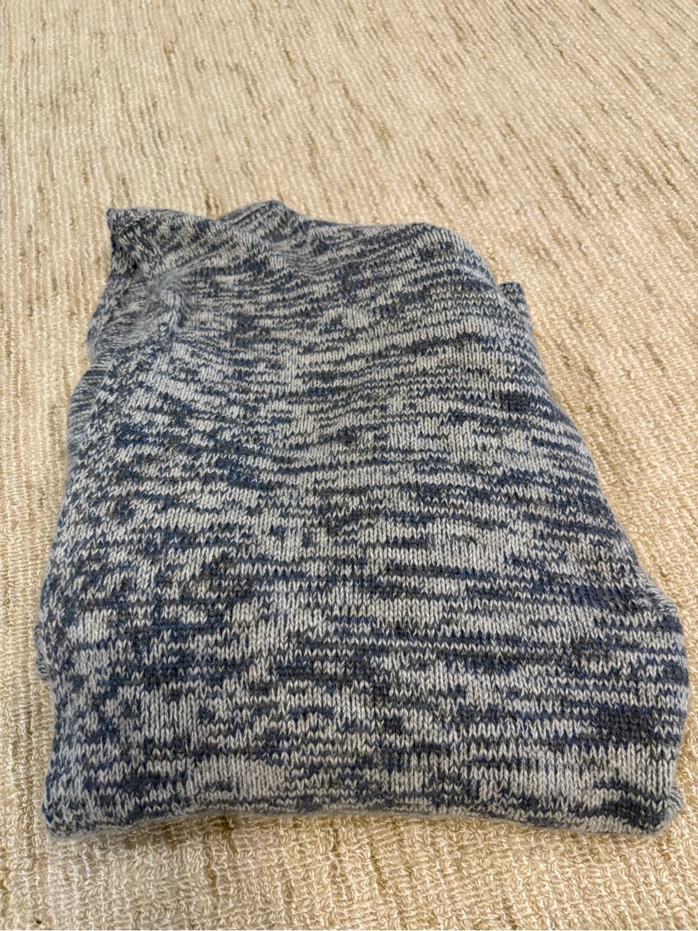 Marled Blue and Gray Knit Sweater